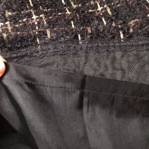 NWOT. Tweed J McLaughlin Skirt. Fabulous! Wool & mohair, w metallic thread.Sz 4. - Picture 5 of 7
